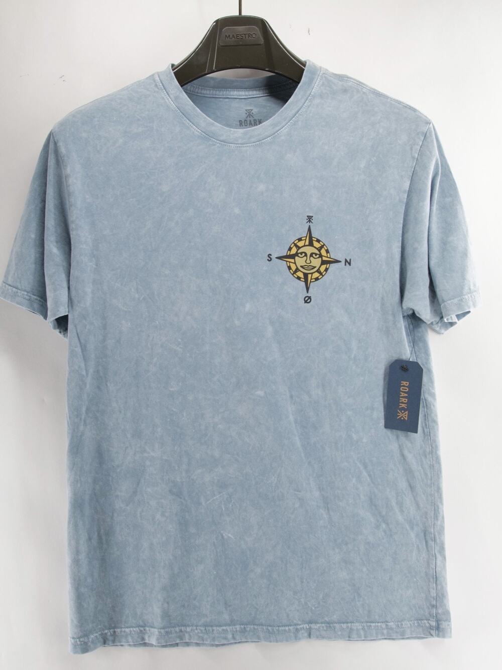 NWT Roark Shirt Mens Small S Shale Blue Grey Wayward Premium Graphic Tee RT1302